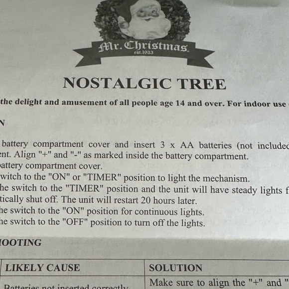 Mr Christmas Nostalgic Ceramic Green Christmas tree  15” Battery Operated NWB - Picture 8 of 8